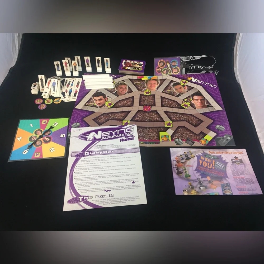 NSYNC Backstage Pass Board Game by Patch Boy Band Trivia 